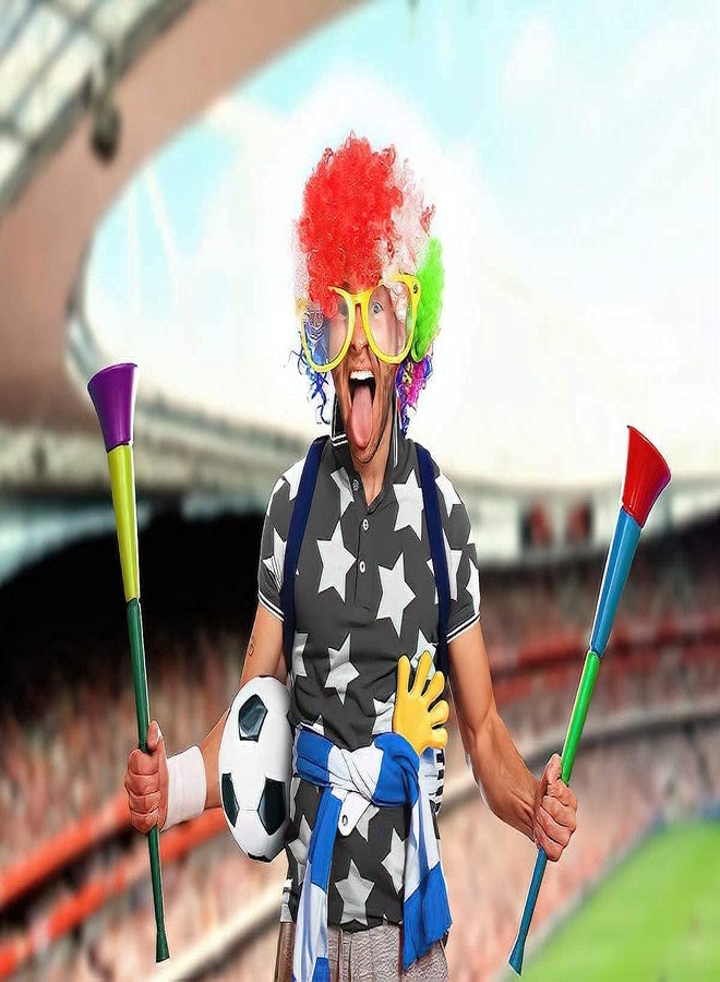 Toyshine Funny Clown Curly Afro Rainbow Wig Disco Theme For Youth Adult Women Men's Party Halloween Costume - Image 3